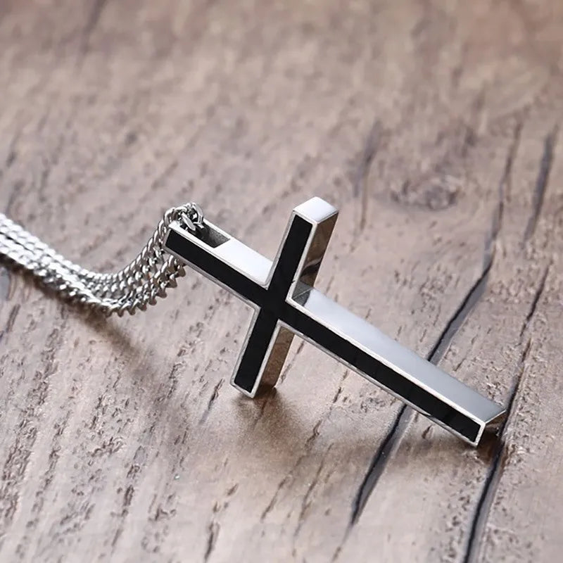 Meaeguet Cross Pendant Necklace – Stainless Steel Men & Women Cross Pendant Necklace SPOT