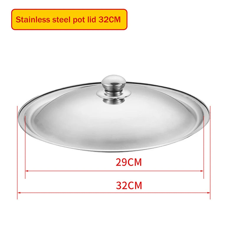 Stainless Steel Universal Pot Lid 10–32cm | Skillet Wok Cover Pot Lid SPOT CM32