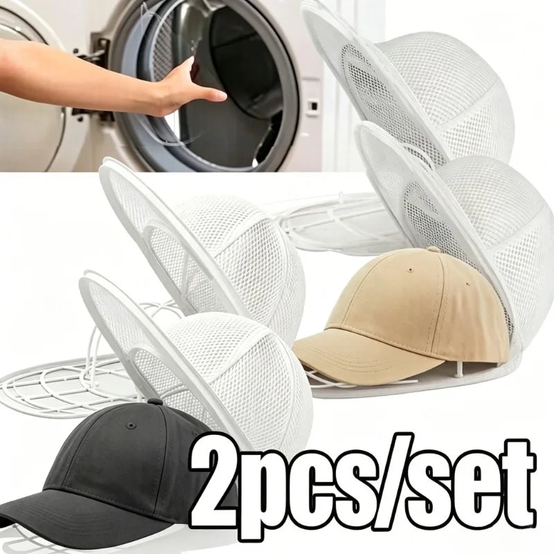 Baseball Cap Washer Set – Hat Washing Bag & Hat Rack 2-Pack Hat Laundry Set SPOT