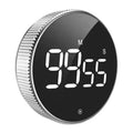 Magnetic Digital Kitchen Timer – Rotary Countdown & Stopwatch Kitchen Timer SPOT silvery