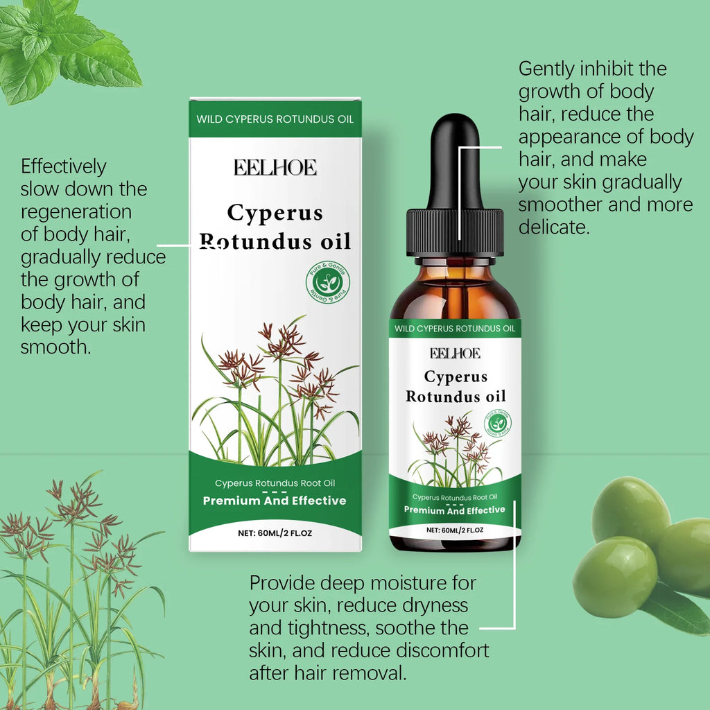 Eelhoe 60ml Hair Inhibitor Serum – Cyperus Rotundus Body Oil Hair Inhibitor Serum SPOT