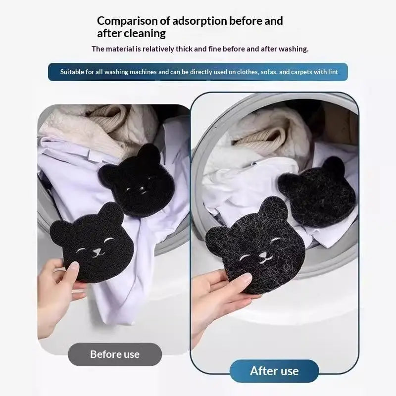 8-Pack Bear Laundry Lint Remover Sponge – Pet Hair Catcher Laundry Lint Remover SPOT