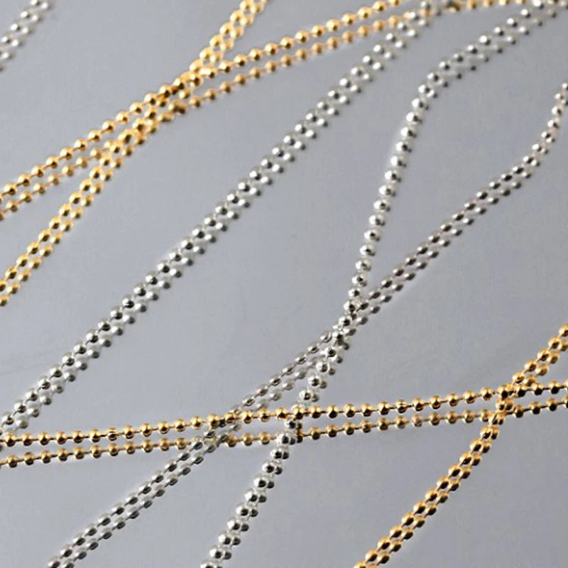 50CM Metal Ball Chain for Nail Art – Gold & Silver 3D Decor Nail Art Chain SPOT