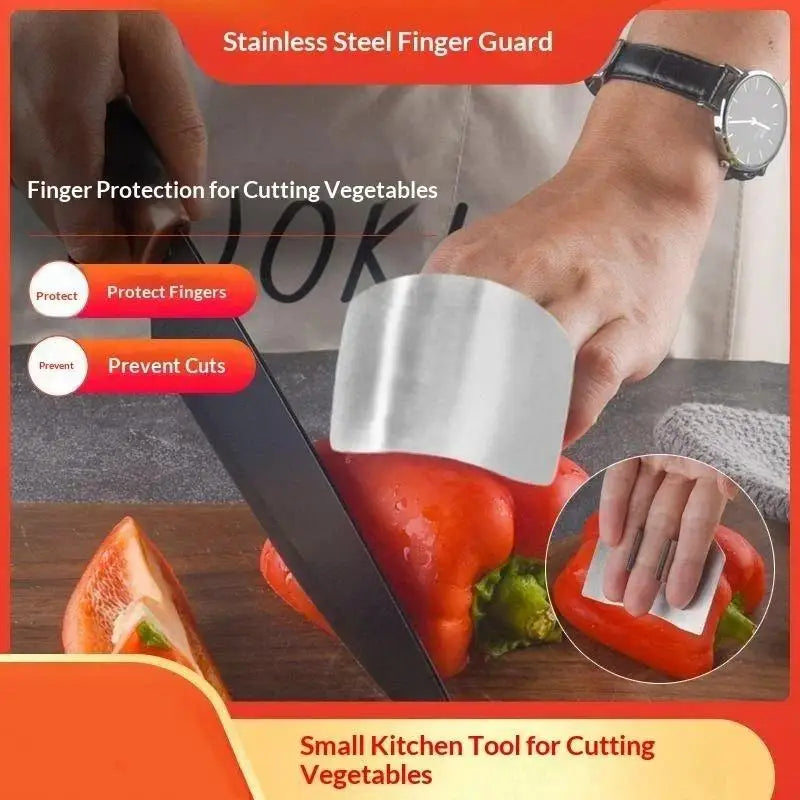 Stainless Steel Finger Guard – Safe Kitchen Cutting Protector Kitchen Safety Guard SPOT