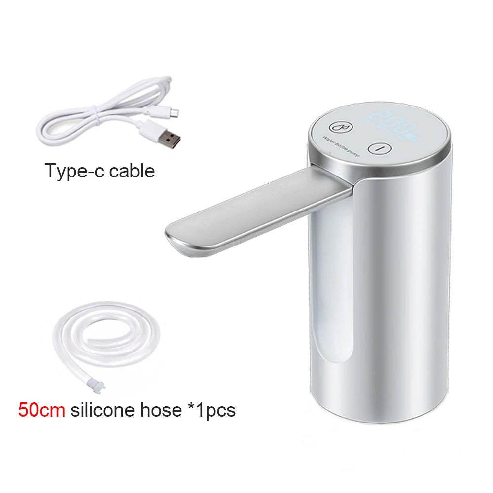 USB Rechargeable Electric Water Dispenser Pump for 19L Bottles Water Dispenser Pump SPOT White USB Type-C