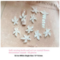 30-Pack 3D Lily Flower Nail Charms – Resin DIY Manicure Art Nail Art Charms SPOT White