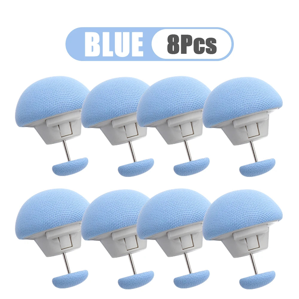 Mushroom Quilt Clips – Duvet & Bed Sheet Fastener Grippers 4/8-Pack Bedding Fastener Clips SPOT Blue 8pcs