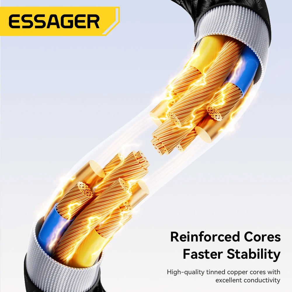 Essager 240W 4-in-1 USB-C Fast Charging Cable – iPhone & Android USB-C Charging Cable SPOT