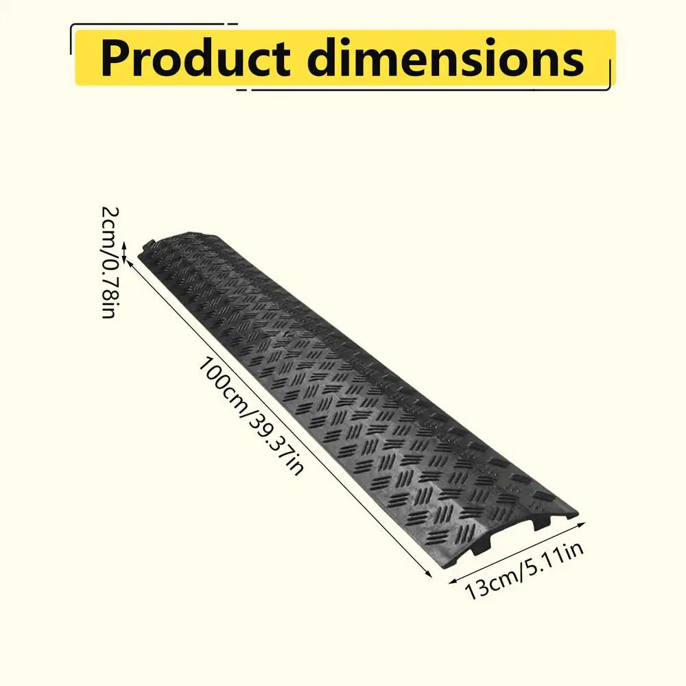 PVC Cable Ramp – Heavy-Duty Outdoor Floor Cord Protector Cable Protector Ramp SPOT Black