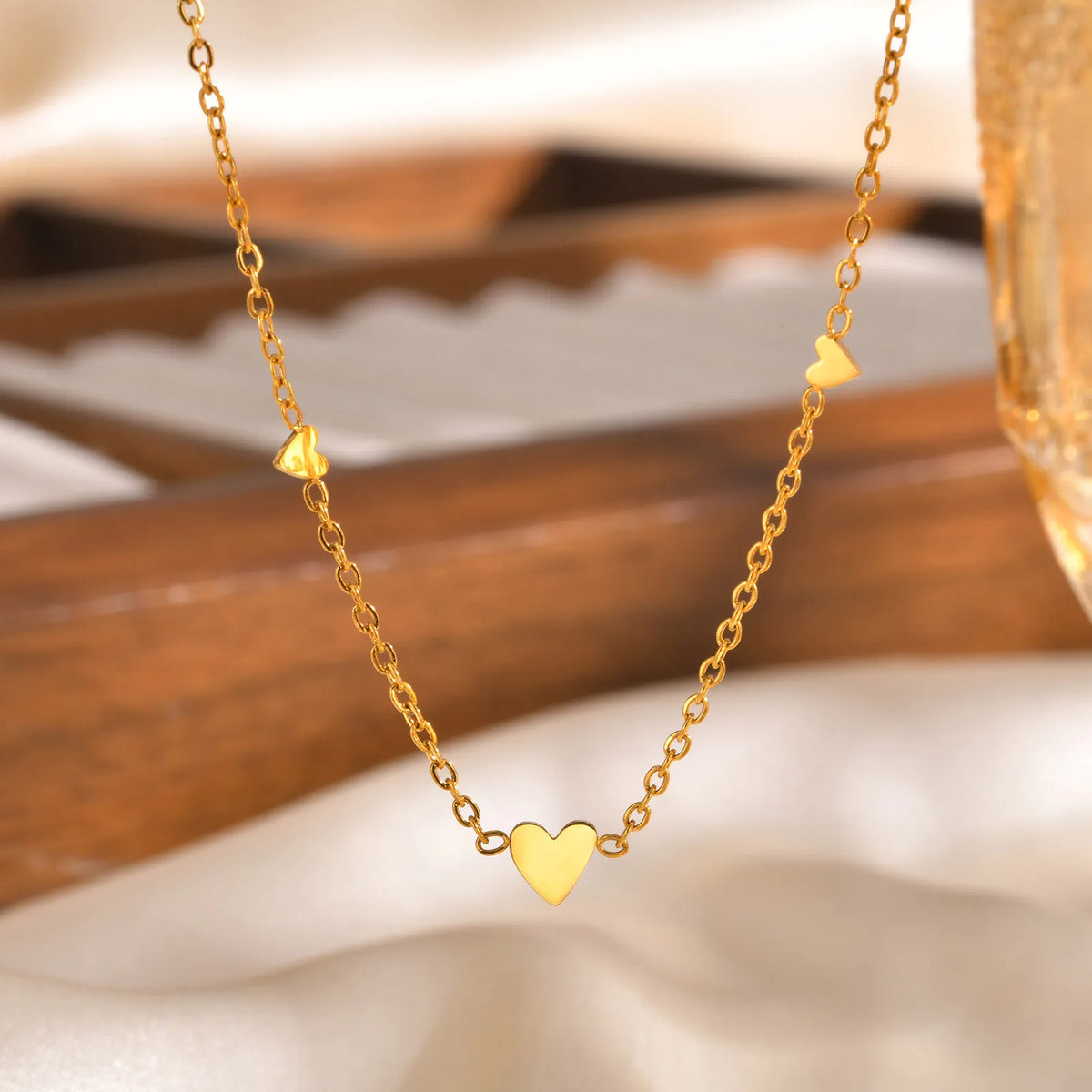 Women's Heart Choker Necklace – Waterproof Stainless Steel Heart Choker Necklace SPOT Default Title