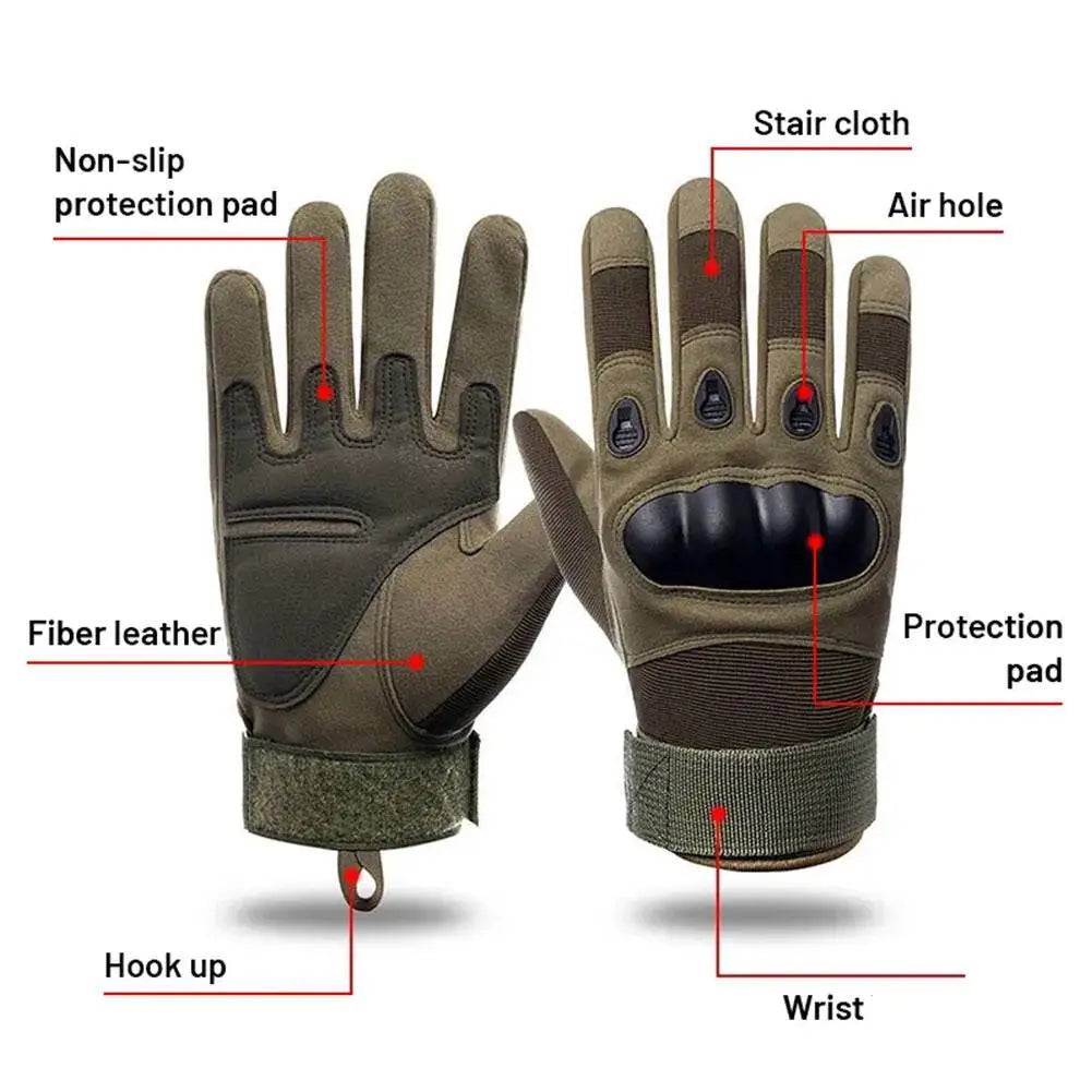 Tactical Full Finger Gloves – Hard Knuckle Touch Screen Tactical Gloves SPOT