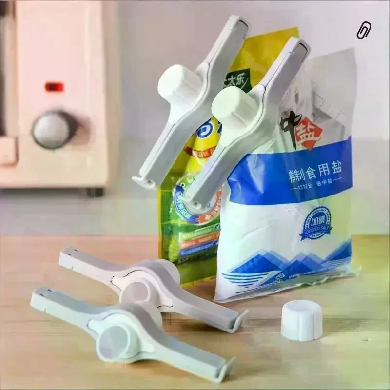 Snack Bag Sealing Clips with Pour Spout | BPA-Free 4/8-Pack Food Bag Clips SPOT