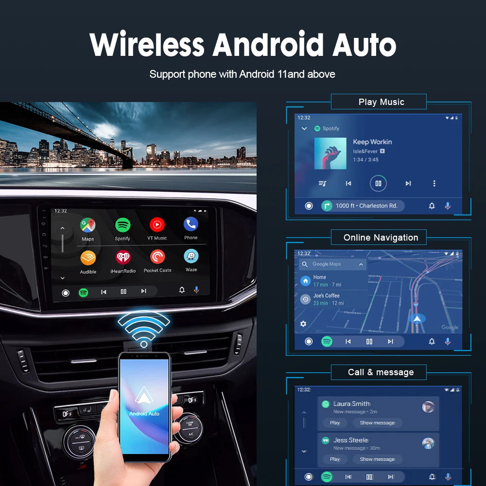 CarlinKit Wireless CarPlay & Android Auto USB Dongle Adapter Car Multimedia Adapter SPOT