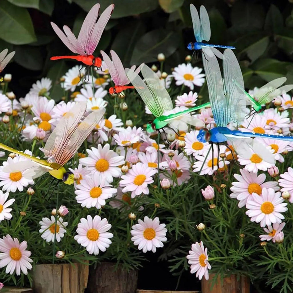 12-Pack 3D Dragonfly Clips – Garden & Hat Decorations Garden Decorative Clips SPOT