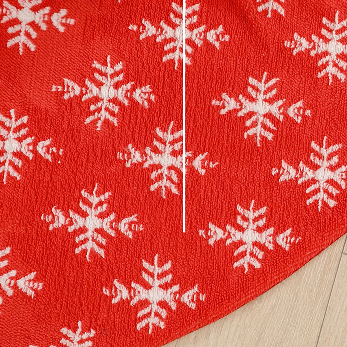 Vintage Christmas Tree Skirt – Snowflake Plush 48" Base Cover Christmas Tree Skirt SPOT