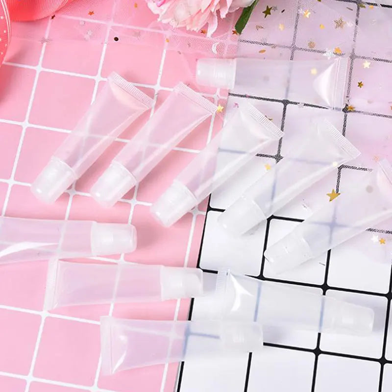 10-Pack Clear Refillable Lip Gloss Tubes – 5ml 10ml 15ml Lip Gloss Containers SPOT 15