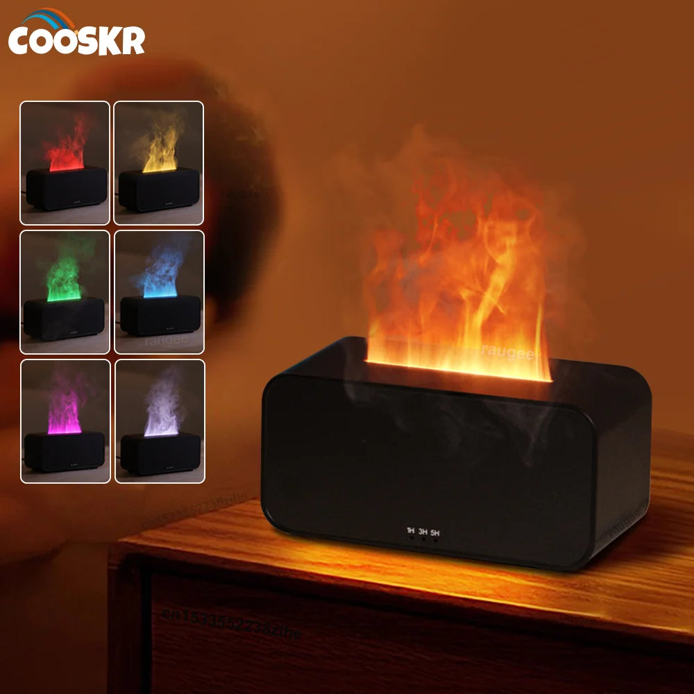 Mini Flame Aroma Diffuser & Humidifier with 7-Color Night Light Aroma Diffuser Humidifier SPOT