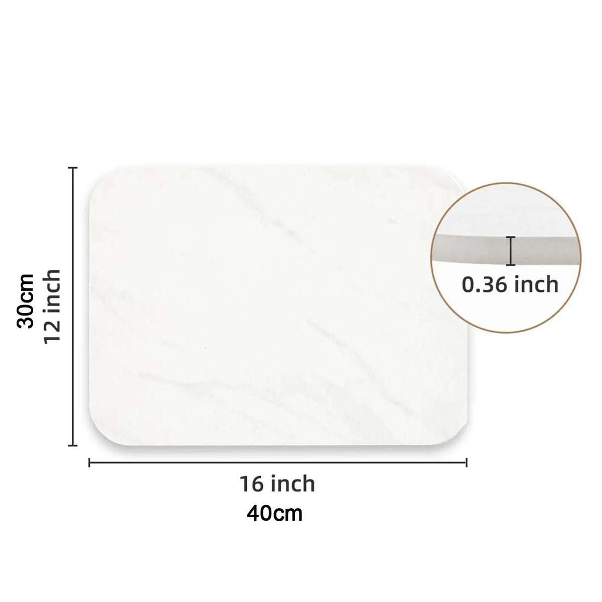 2-Pack Diatomite Dish Drying Mats – Non-Slip & Absorbent Dish Drying Mat SPOT
