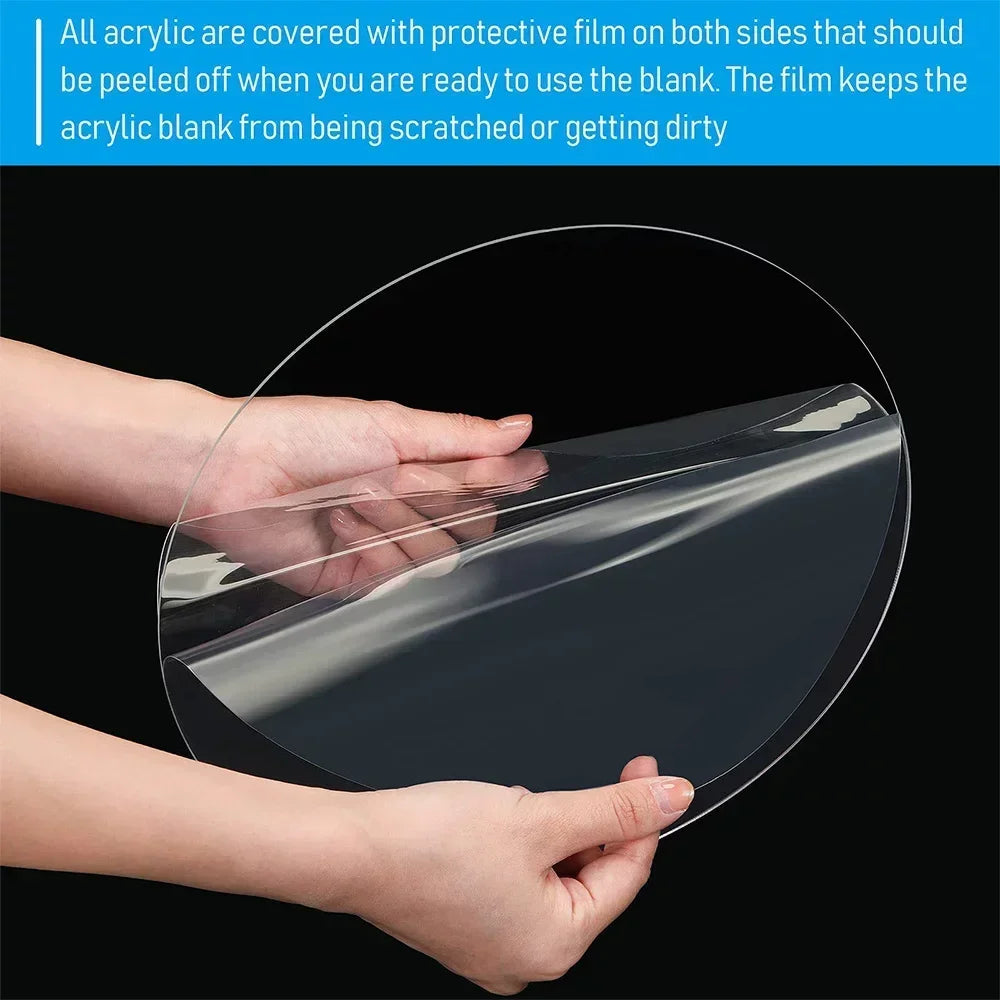 Clear Acrylic Round Cake Boards Set – Ganaching & Trimming Discs Cake Decorating Boards SPOT