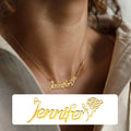 Personalized Name Necklace – Gold & Silver, 4 Chain Styles Personalized Name Necklace SPOT 136 Cable-Link Gold Color 55CM-60CM