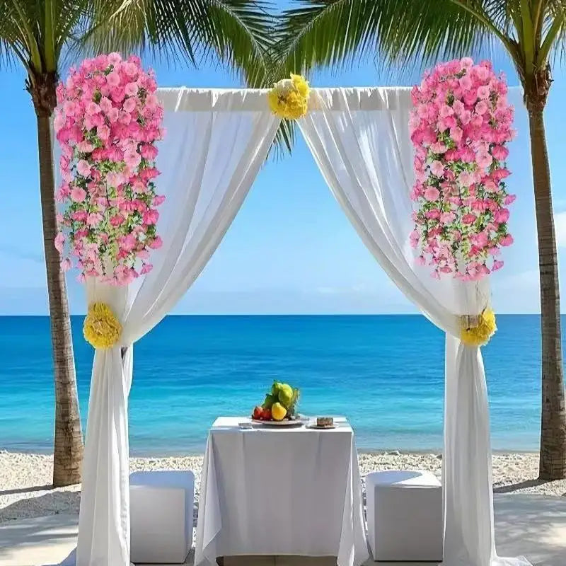 UV-Resistant Artificial Morning Glory & Eucalyptus Hanging Vine Artificial Hanging Vine SPOT