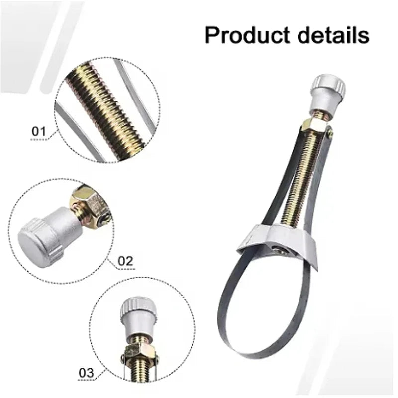 Universal Strap Oil Filter Wrench – Adjustable Removal Tool Oil Filter Wrench SPOT