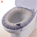 Knitted Toilet Seat Cover Mat – Washable O/U Universal Fit Toilet Seat Cover SPOT A