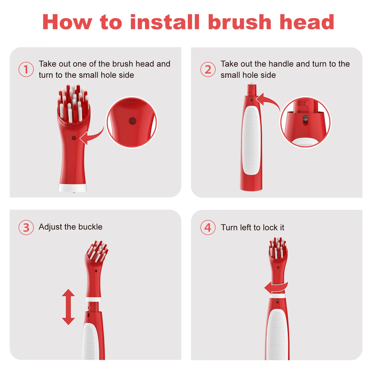 IPX6 Waterproof Electric Scrubber Brush – USB Rechargeable, 4 Heads Electric Scrubber Brush SPOT