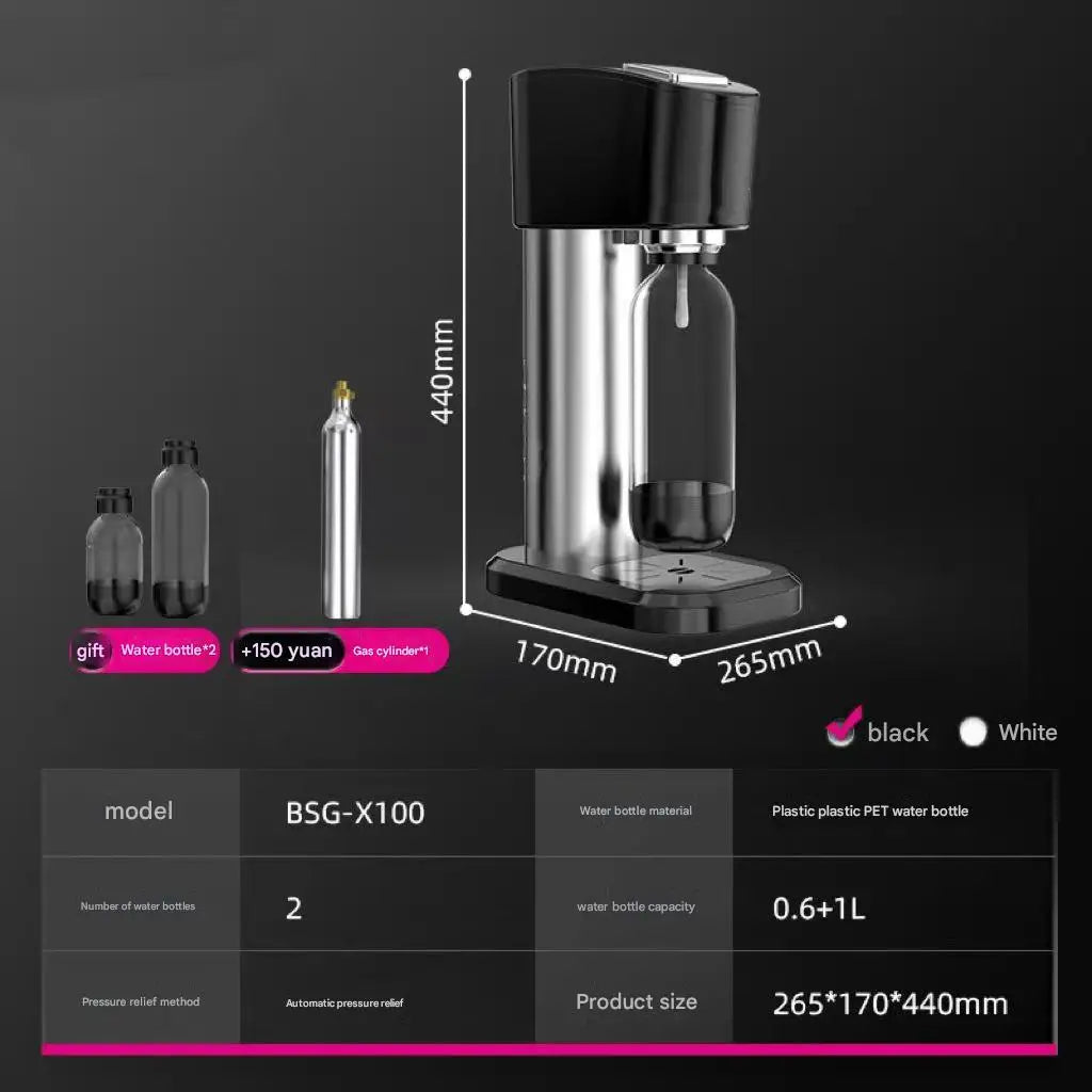 Portable Sparkling Water Maker – Stainless Steel Soda Machine Sparkling Water Maker SPOT