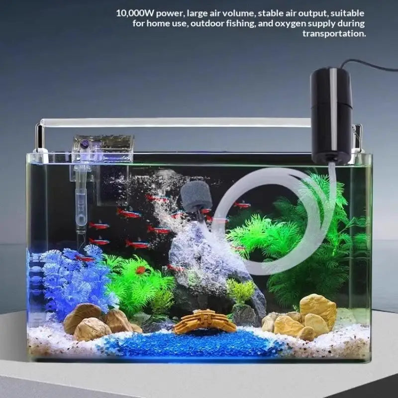 Silent USB Mini Aquarium Air Pump – Portable Fish Tank Oxygenator Aquarium Air Pump SPOT