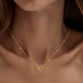 Women's 18K Gold Bow Pendant Necklace – Dainty Satellite Chain Pendant Necklace SPOT Default Title