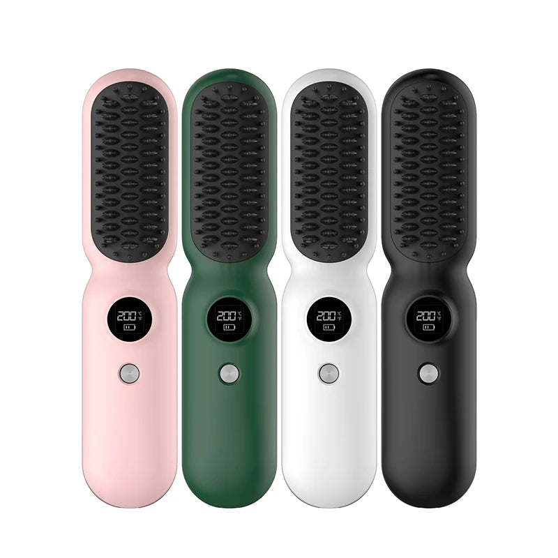 Wireless USB Rechargeable Hair Straightener Brush – Men & Women Hair Straightener Brush SPOT