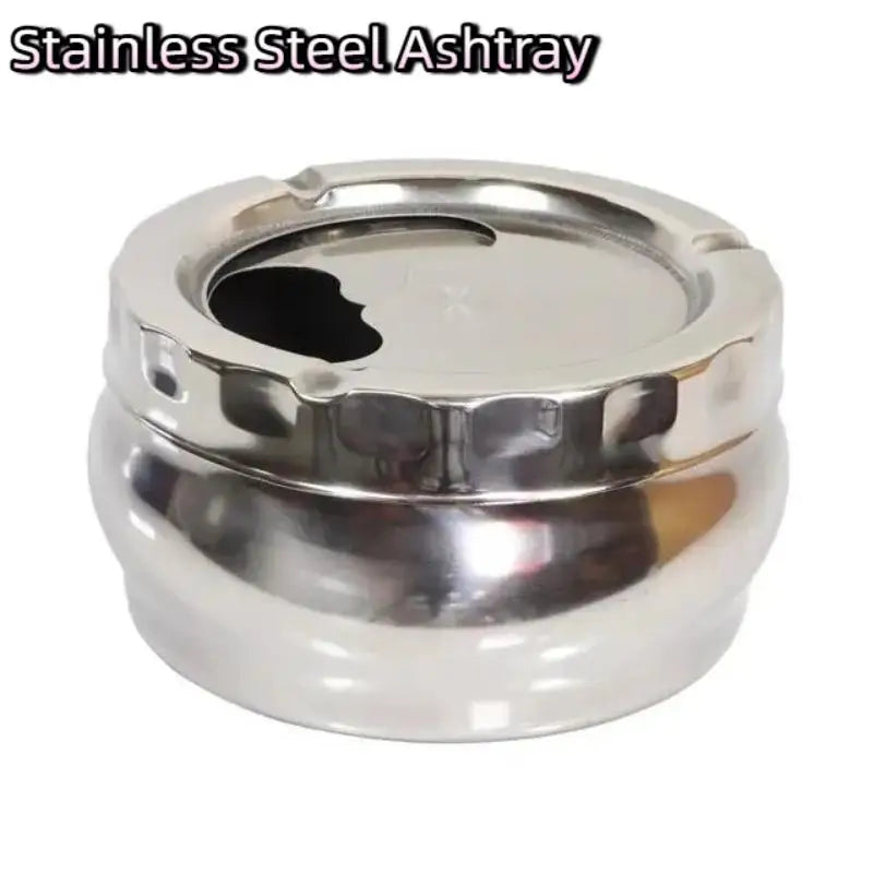 Stainless Steel Windproof Ashtray with Lid – 3 Sizes Windproof Ashtray SPOT