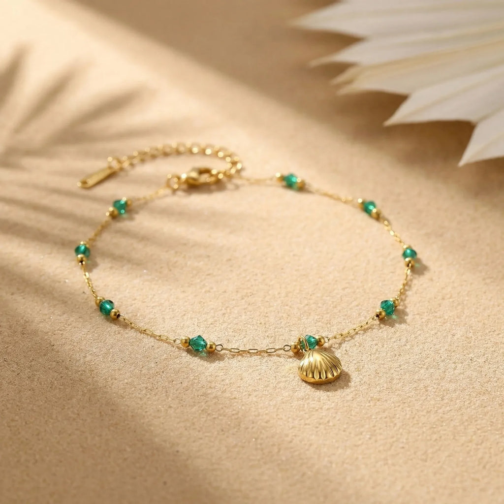 Colorful CZ Anklet for Women – Waterproof Stainless Steel CZ Anklet SPOT