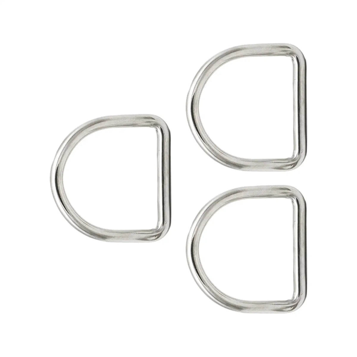 Stainless Steel Horseshoe D-Rings for DIY Bags & Keychains 3-Pack Metal Craft Hardware SPOT