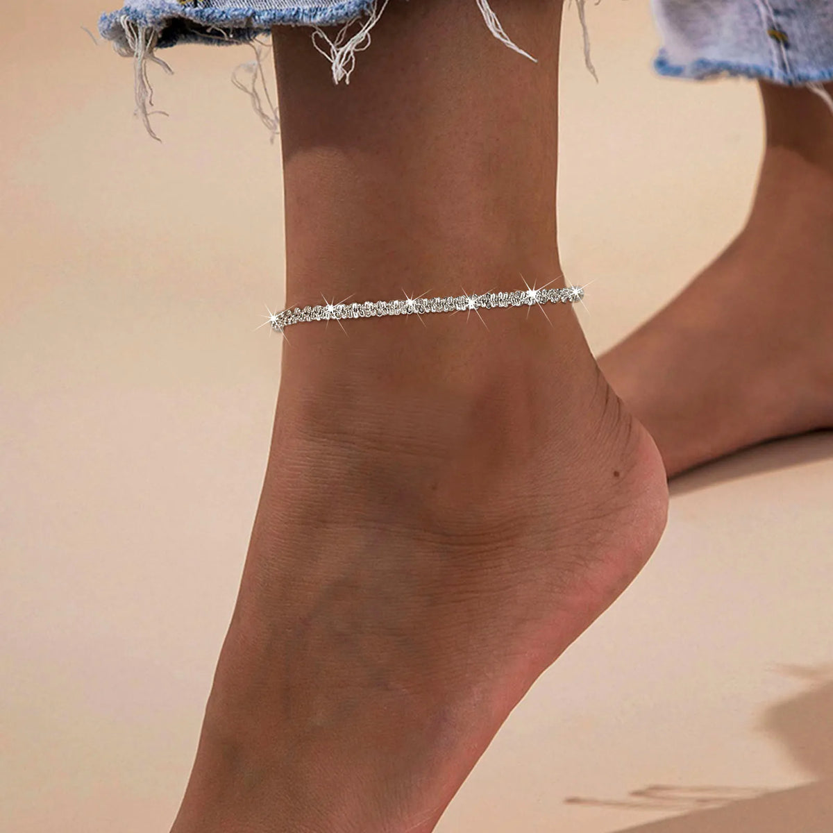 Meaeguet Gold Stainless Steel Anklet – Adjustable Chain Bracelet Chain Anklet SPOT
