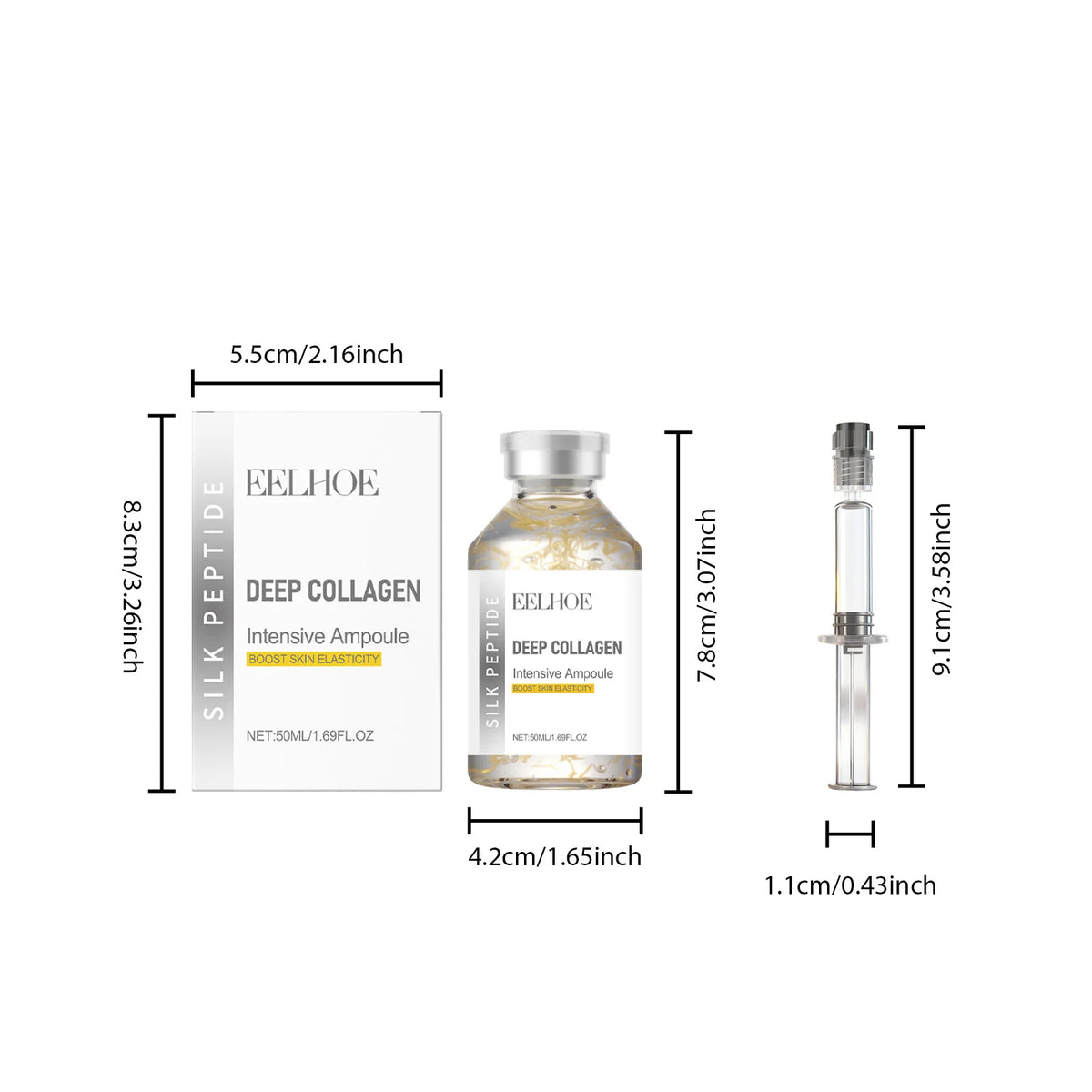 Eelhoe Silk Peptide Lifting Ampoule Face Serum 50ml Face Lifting Serum SPOT 1pcs