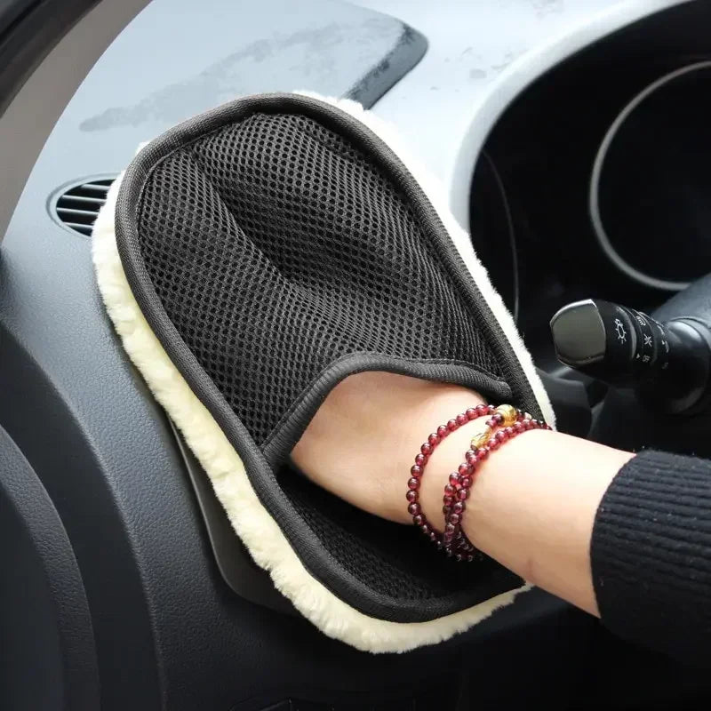 Plush Microfiber Car Wash Mitt – Scratch-Free Cleaning Glove Car Wash Mitt SPOT