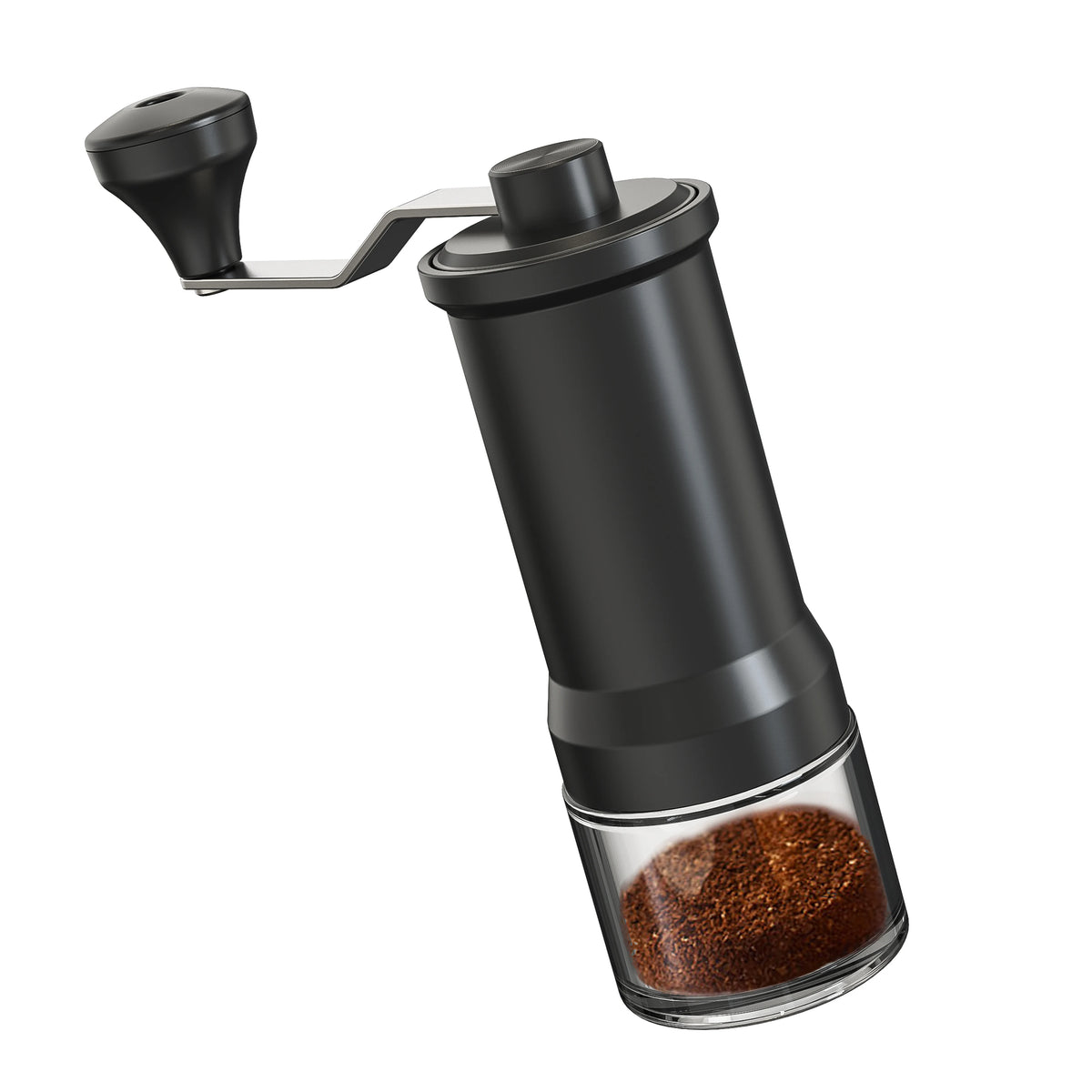 Manual Burr Coffee Grinder – Portable Stainless Steel Hand Grinder Manual Coffee Grinder SPOT Black