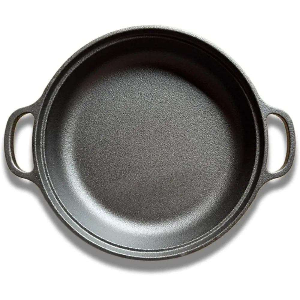 Round Non-Stick Cast Iron Skillet with Double Handles Cast Iron Skillet SPOT 25cm Frying pan