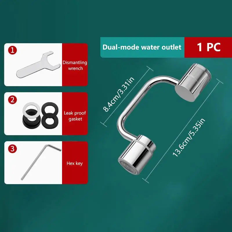 1080° Rotatable Faucet Aerator – 2-Mode Sink Water Extender Faucet Aerator Extender SPOT B