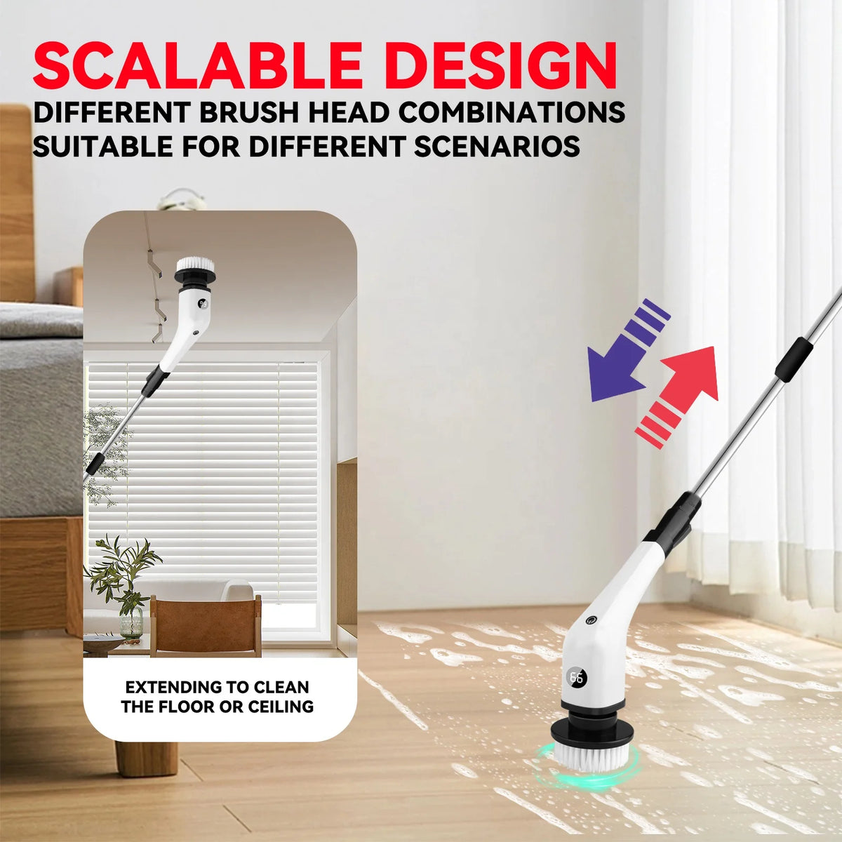 Electric Spin Scrubber – Cordless Extendable Power Cleaning Brush Electric Spin Scrubber SPOT