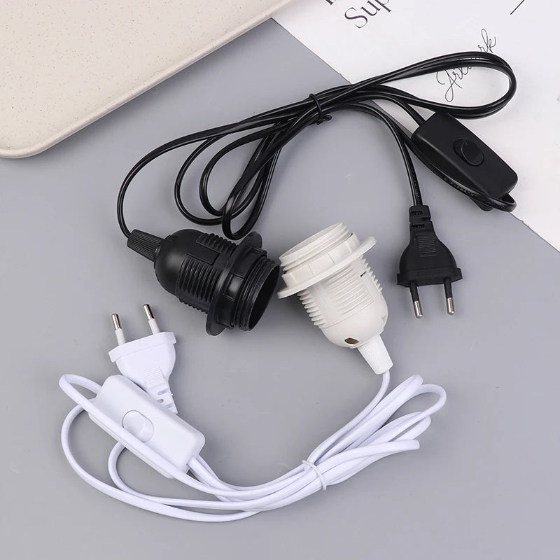 E27 Pendant Lamp Socket with ON/OFF Cord 1.8M – EU Plug 220V Lamp Socket Holder SPOT