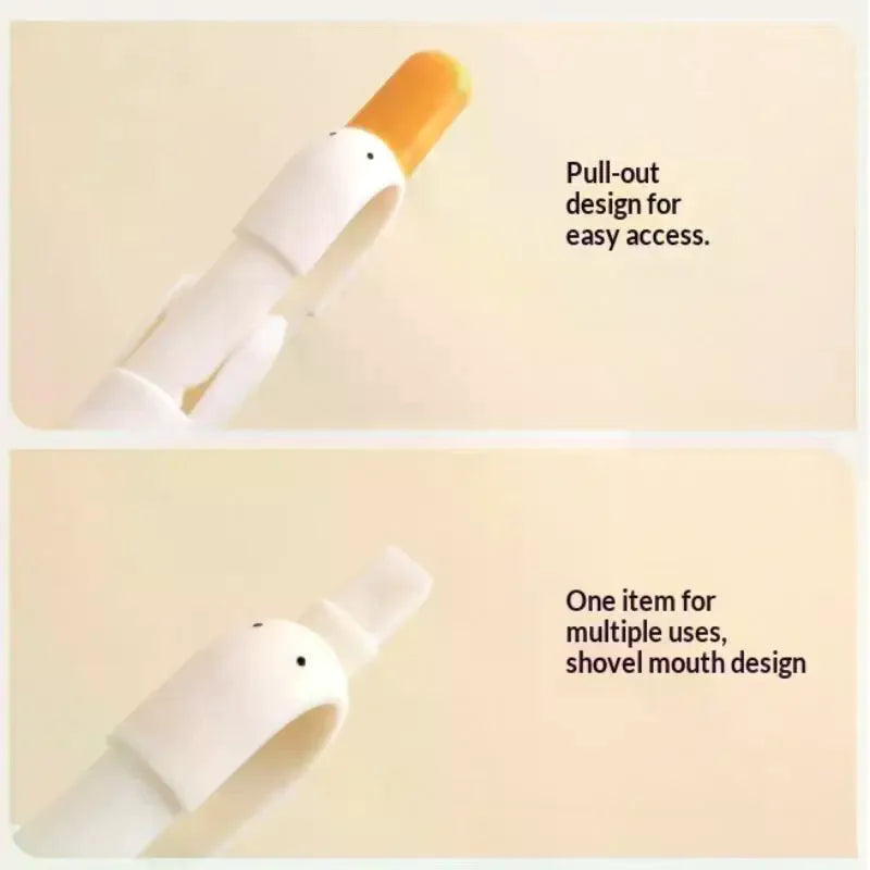 Duck Drain Hair Remover Clip with Wall-Mount Holder Bathroom Cleaning Clip SPOT