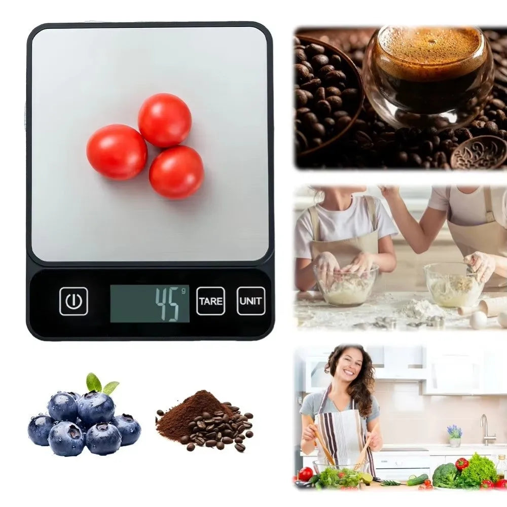 LCD Digital Kitchen Scale 10kg/1g – Precision Food & Baking Digital Kitchen Scale SPOT