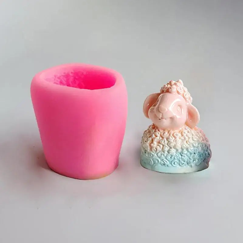 3D Sheep Silicone Mold – DIY Candle, Soap & Resin Craft Silicone Craft Mold SPOT
