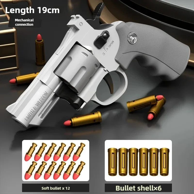 ZP5 Revolver Soft Dart Toy Blaster Gun – Kids & Adults Soft Dart Blaster SPOT ZP5-Grey-19cm