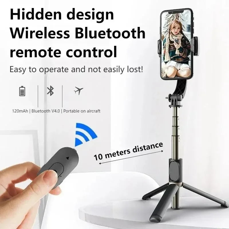 VIKEFON Q08 Gimbal Stabilizer – Bluetooth Selfie Stick & Tripod Gimbal Stabilizer SPOT
