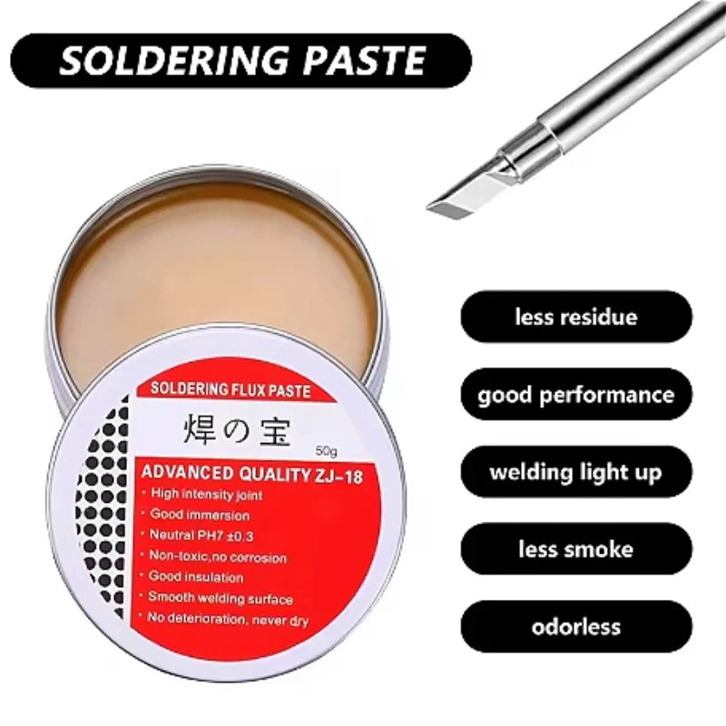 Solder Paste Rosin Flux 10g/50g – PH7 Low-Residue, Odorless Soldering Flux Paste SPOT