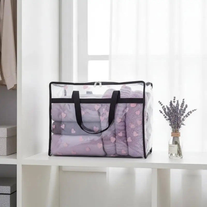 Large Clear PVC Storage Bag – Dustproof Quilt & Bedding Organizer Clothing Storage Bag SPOT